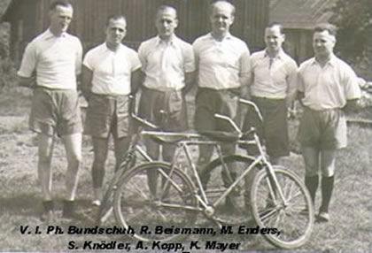 Bild 4: Die Gründer des Radfahrer-Vereins 1910 Hechtsheim e. V.