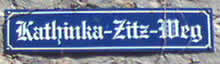 Straßenschild: Kathinka-Zitz-Weg